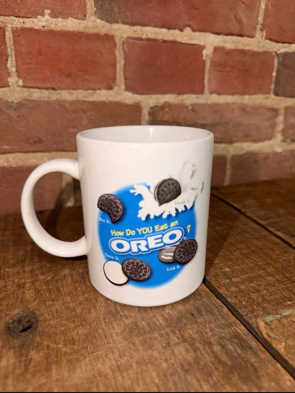Oreo Ceramic Tray and Mug Set - White & Blue Cookie Holder